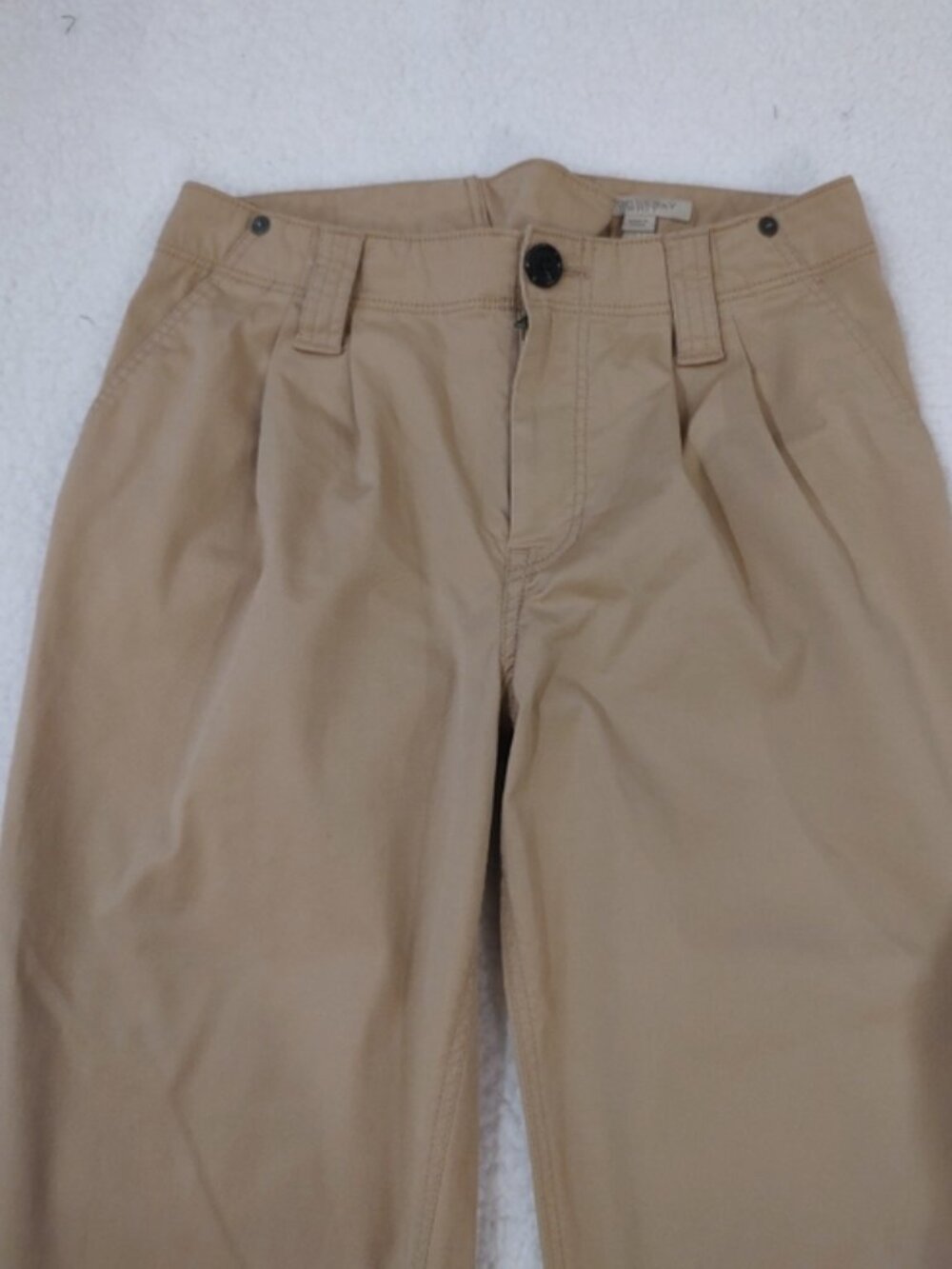 Burberry Brit pleated khaki straight leg chino pants sz 2 w/COA - Picture 2 of 7